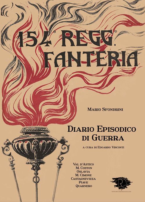 Cover of 154 Regg. Fanteria. Diario episodico di guerra. Val D'Astico, M. Coston, Oslavia, M. Cimone, Castagnevizza, Piave, Quarnero