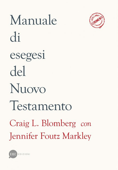 Cover of Manuale di esegesi del Nuovo Testamento