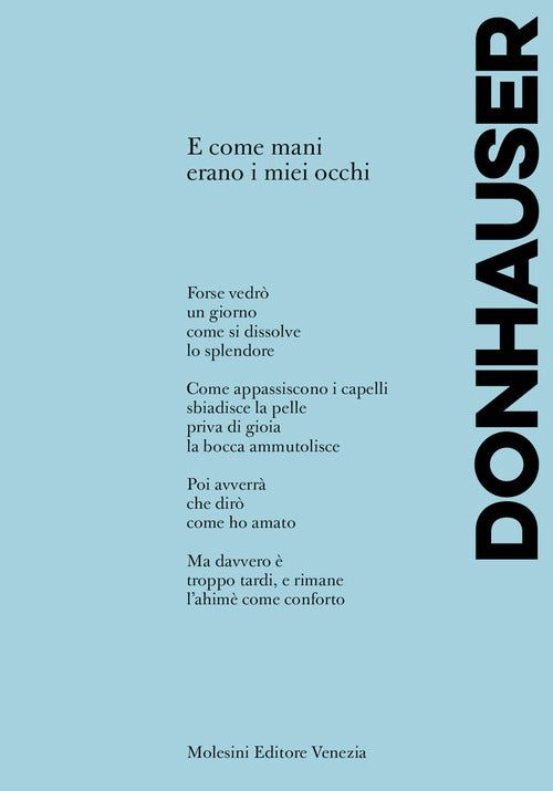 Cover of E come mani erano i miei occhi