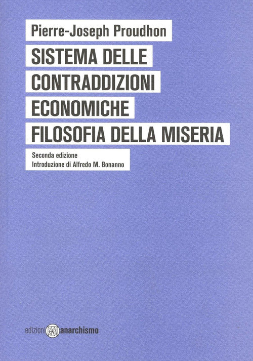 Cover of Sistema delle contraddizioni economiche. Filosofia della miseria