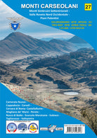 Cover of Monti Carseolani. Monti Simbruini Settentrionali. Valle Roveto Nord Occidentale. Piani Palentini. Carta escursionistica 1:25.000