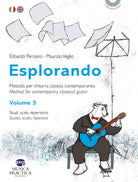 Esplorando. Metodo per chitarra classica contemporanea-Methos for contemporary classical guitar. Vol. 3: Studi, scale, repertorio-Studies, scales, repertoire