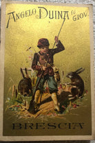 Biglietto di omaggio listino prezzi armi di Angelo Duina, 1899, Ee.vv.