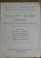 Sinossi di diritto e procedura penale - Santoro, Lattanzi - La navicella,1948-A
