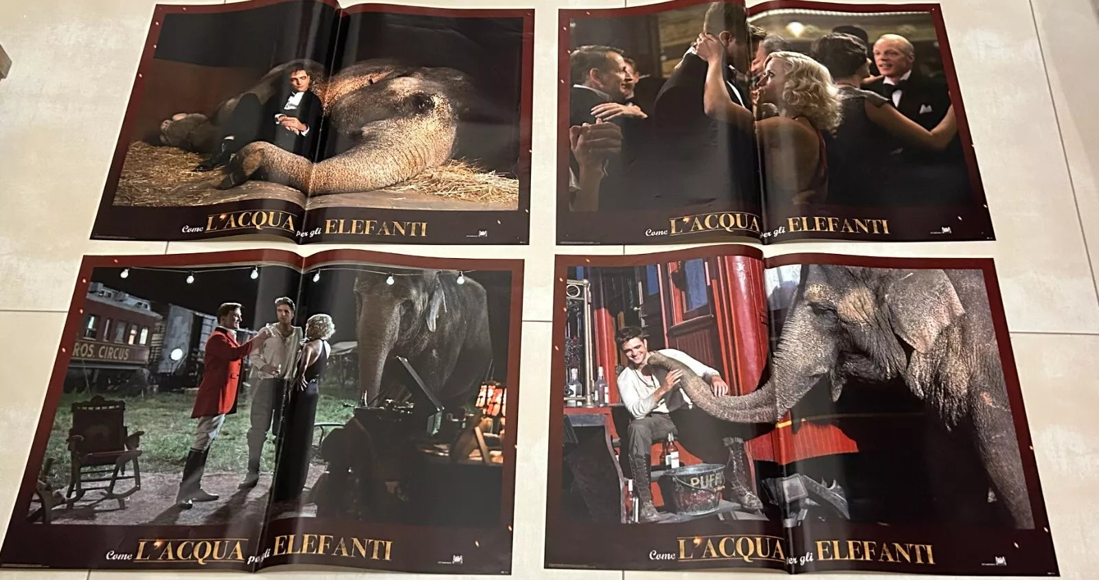 Set di 4 poster locandine Come l acqua per gli elefanti 40x60 ORIGINALI da cinem
