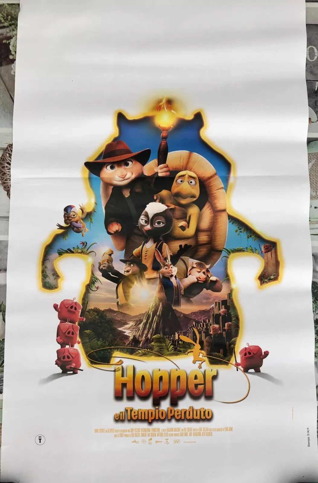 Poster locandina Hopper 33x70 cm ORIGINALE da cinema 2022 di Ben Stassen
