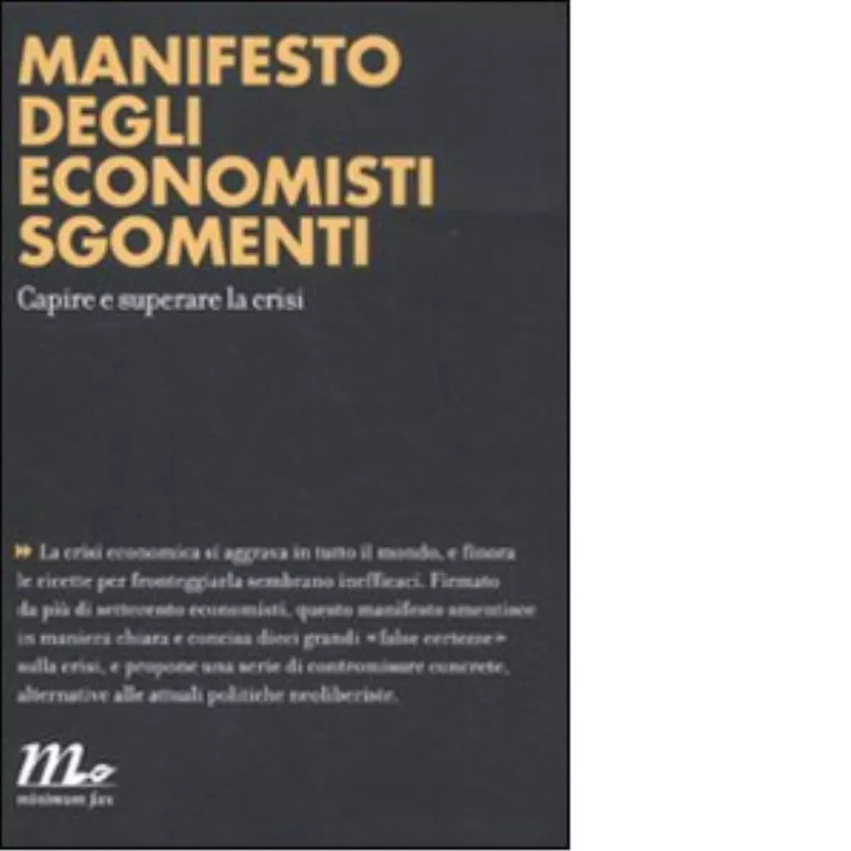 Manifesto degli economisti sgomenti