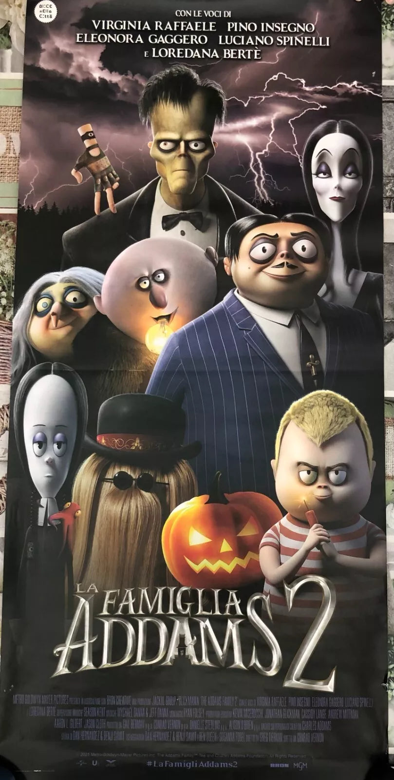 Poster locandina La famiglia Addams 2 33x70 cm ORIGINALE da cinema 2021 di Greg