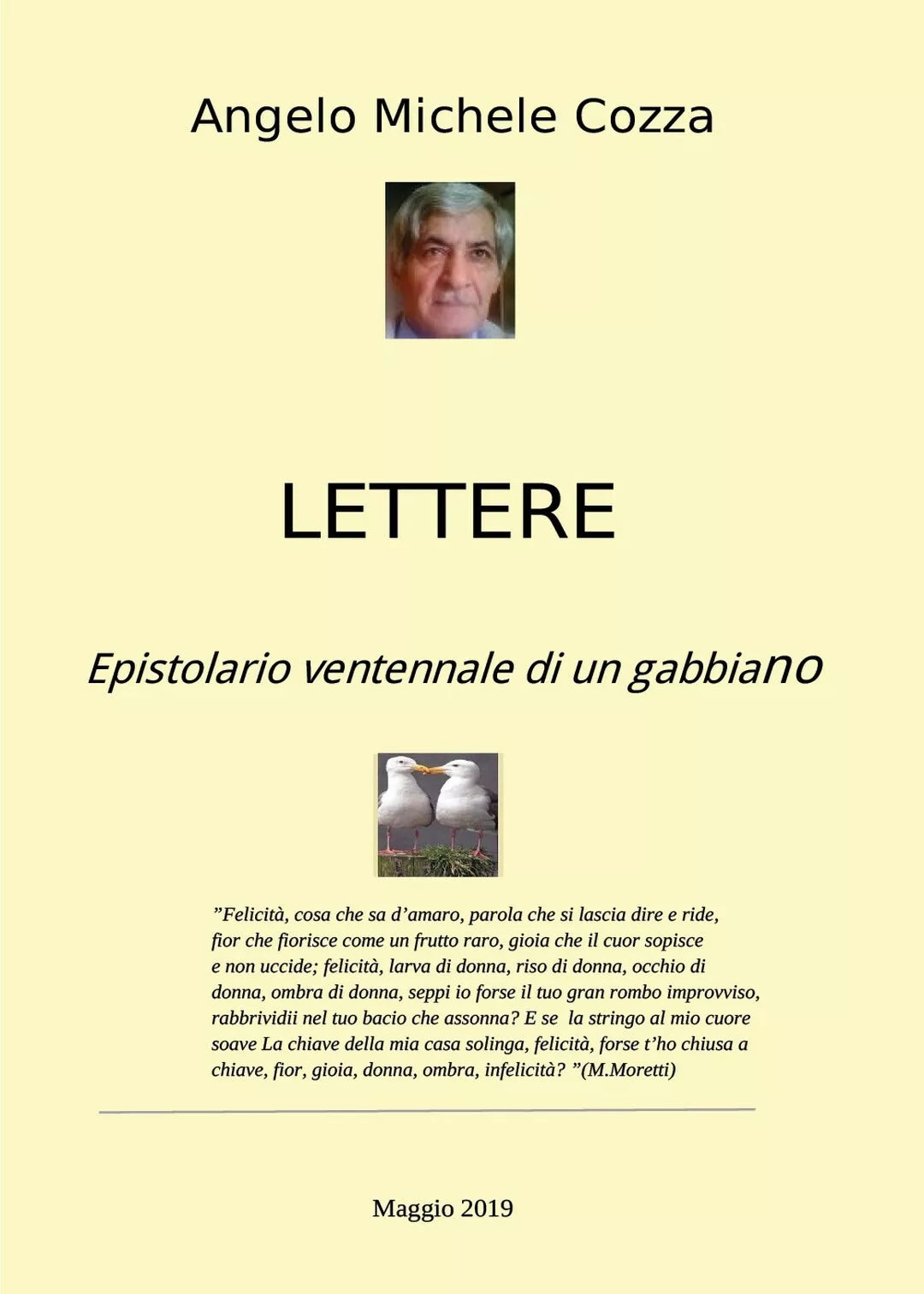 Lettere Epistolario ventennale di un gabbiano di Angelo Michele Cozza, 2019