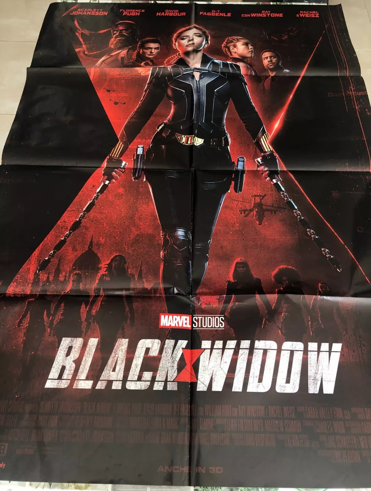 Poster locandina Black Widow 100x140 cm ORIGINALE da cinema 2021 di Cate Shortla