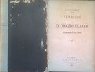 LE VENTI ODI DI ORAZIO FLACCO - Giuseppe Sapio (1895) Ca