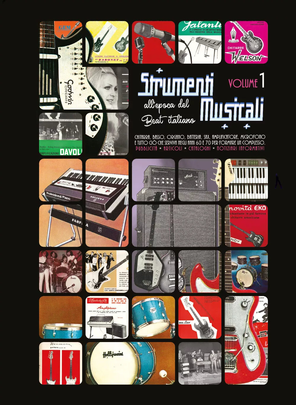 Strumenti musicali all’epoca del Beat italiano [VOL.1] Pubblicita, articoli, cat