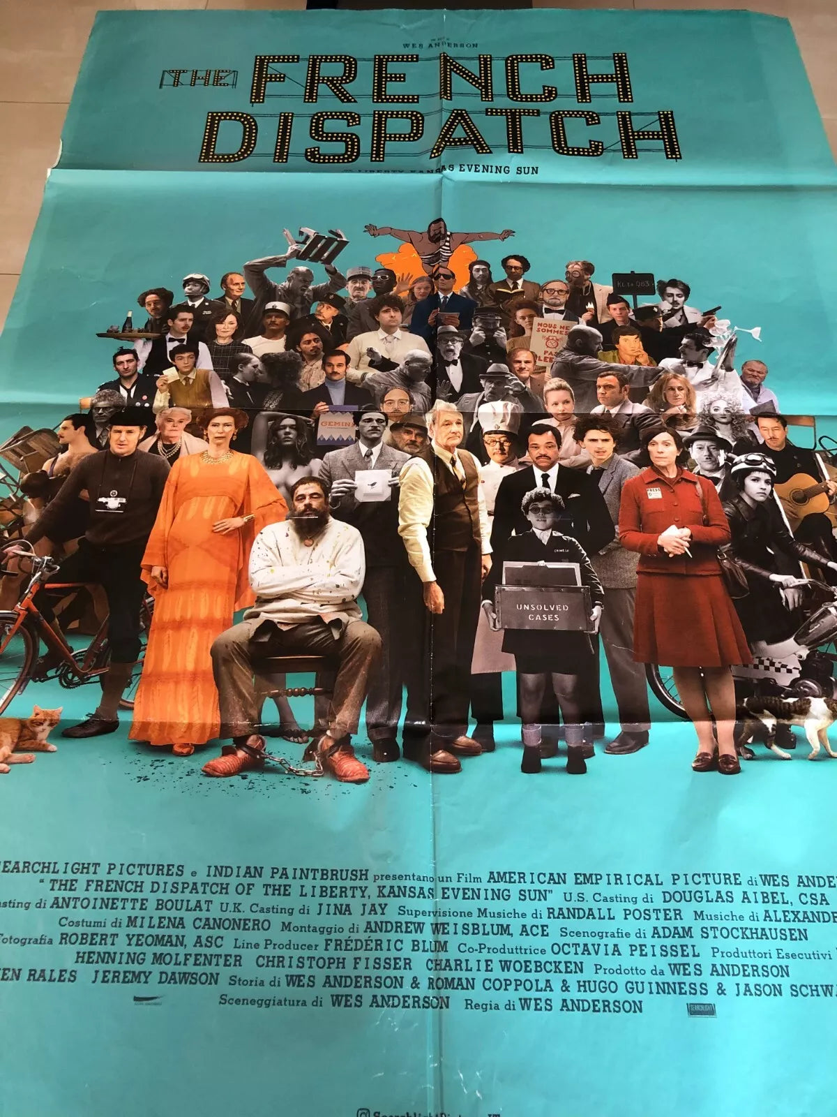 Poster locandina The French Dispatch 100x140 cm ORIGINALE da cinema 2021 di Wes