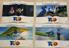 Set di 4 poster locandine Rio 40x60 ORIGINALI da cinema di Carlos Saldanha