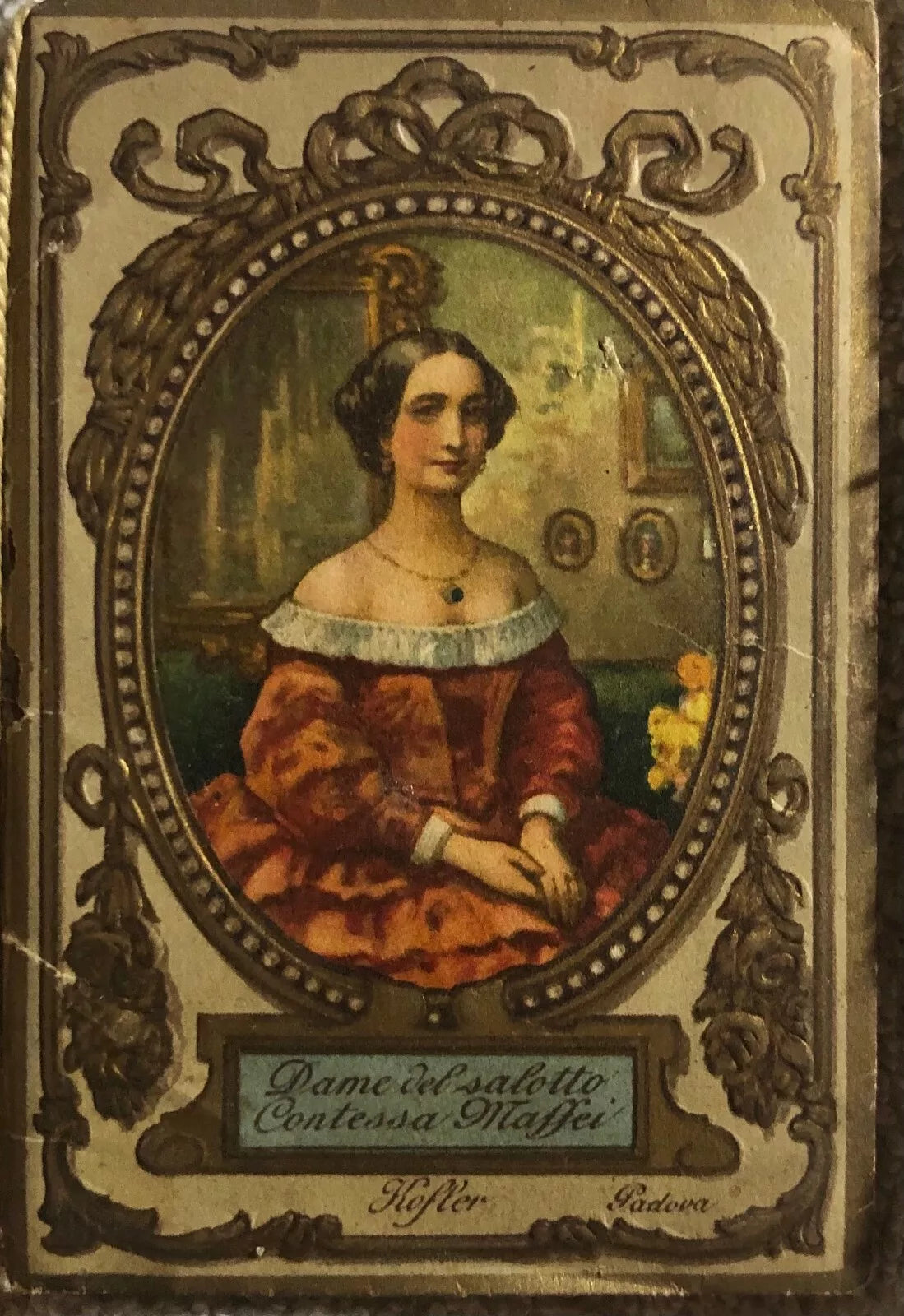 Calendarietto Dame del salotto di Salone Chianese Filippo, 1932, Paquerette-ko