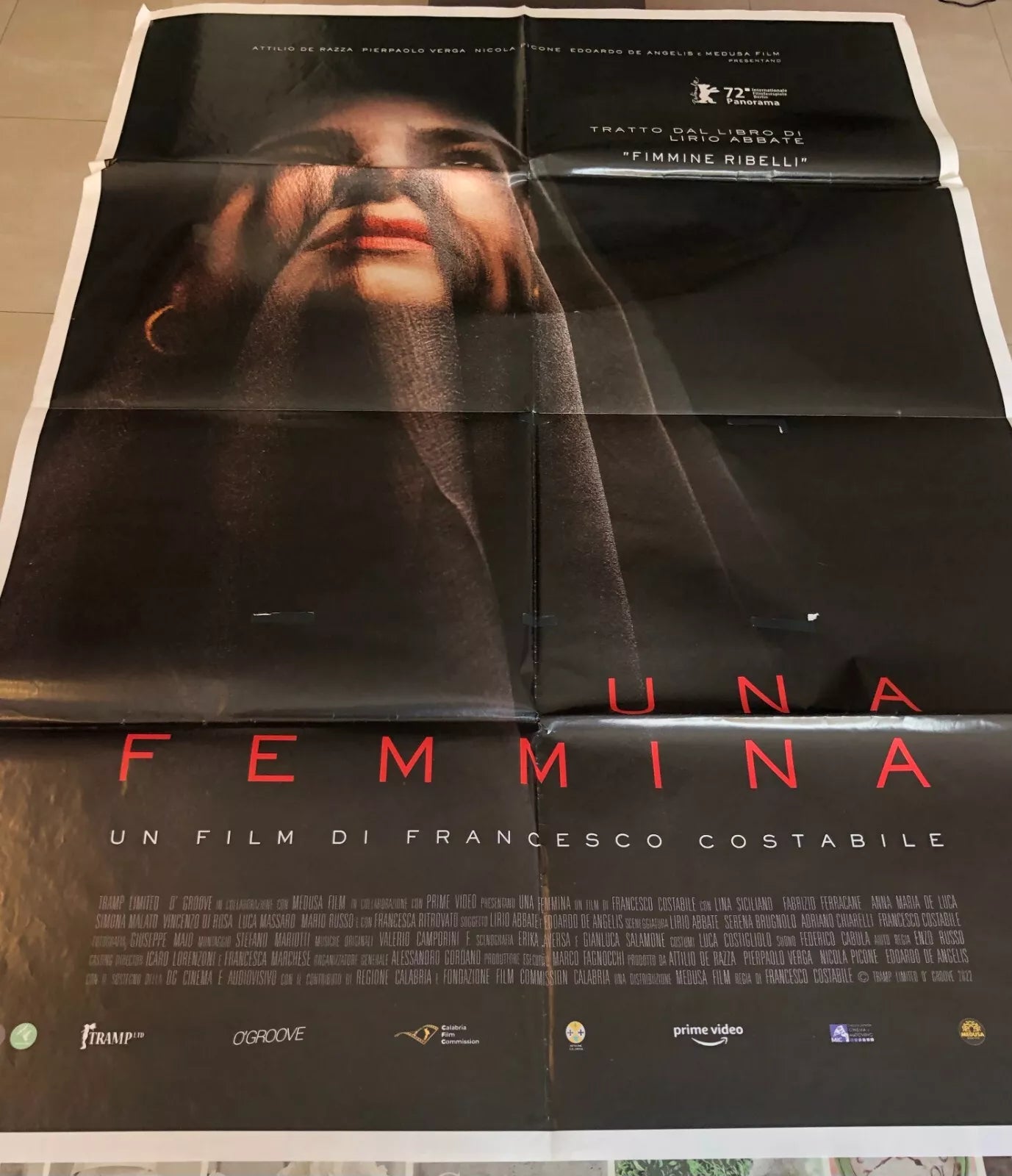 Poster locandina Una femmina 100x140 cm ORIGINALE da cinema 2022 di Francesco Co