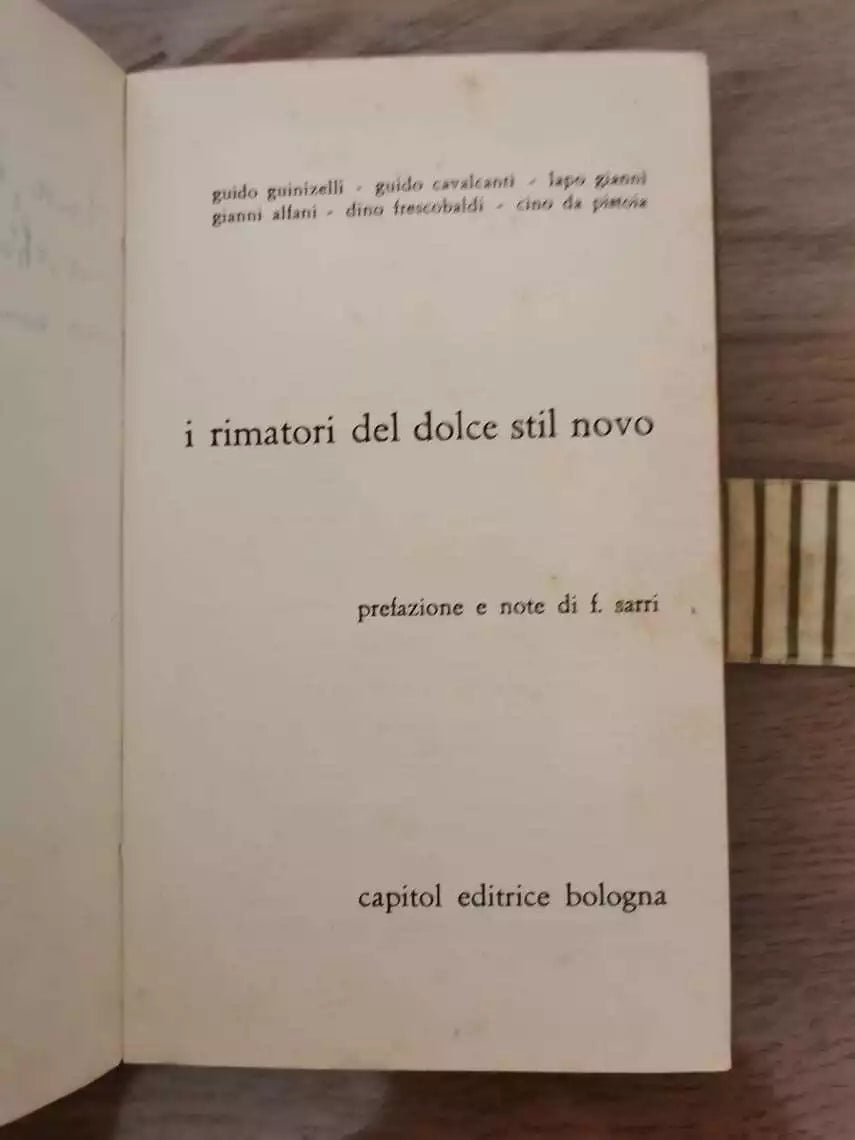 I rimatori del dolce stil novo - AA. VV. - Capitol - 1960 - AR