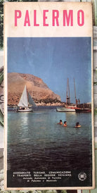 Palermo mappa e guida in inglese Tourist map guide anni 60 di Assessorato Turi
