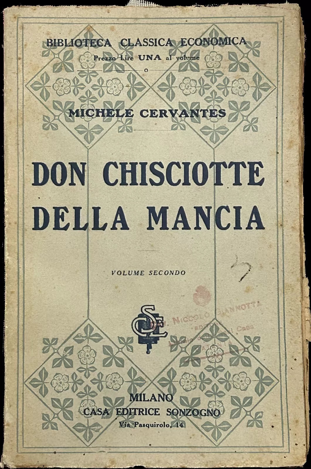 Don Chisciotte della Mancia Vol II di Michele Cervantes