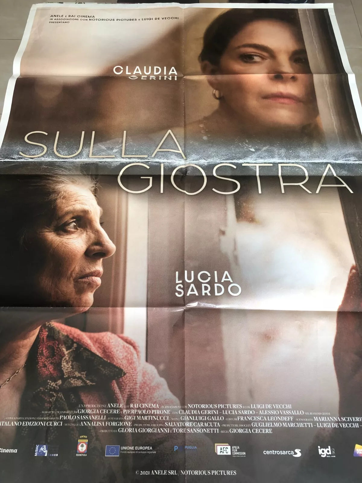 Poster locandina Sulla giostra 100x140 cm ORIGINALE da cinema 2021 di Giorgia Ce