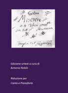 Miserere. Riduzione per canto e pianoforte di Antonio Nobili, 2019, Youcanprin