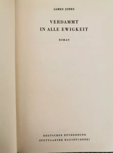 Verdammit in alle Ewigkeit von James Jones, 1959 deutsche - ER