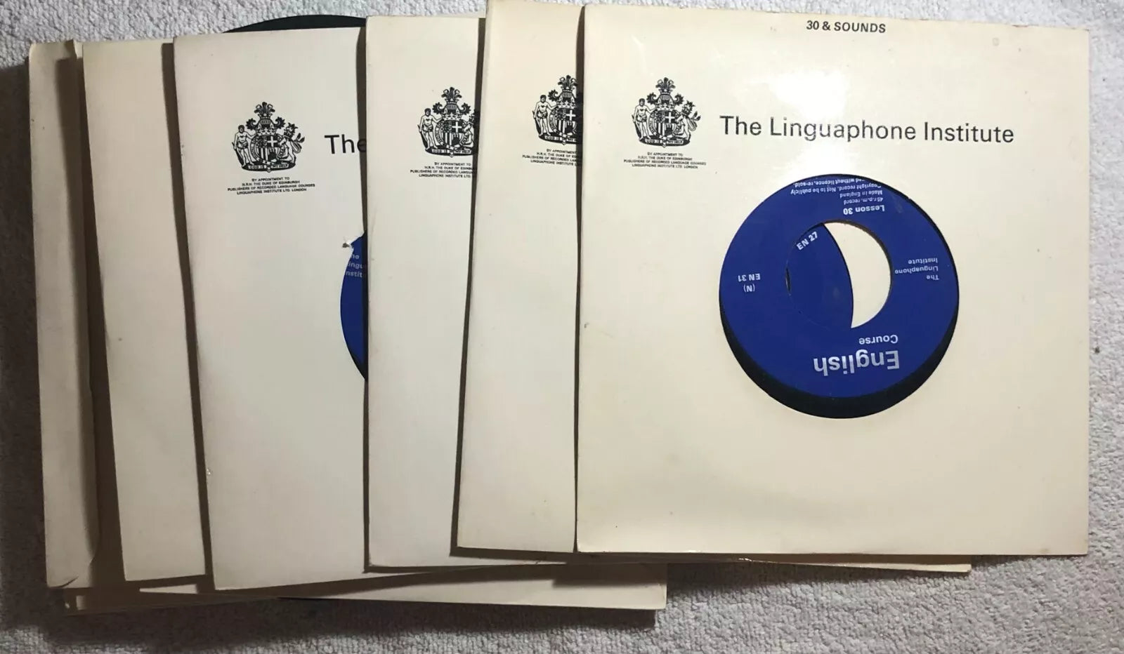 16 dischi The linguaphone Institute 1-30 completa Vinile di Aa.vv., The Linguap