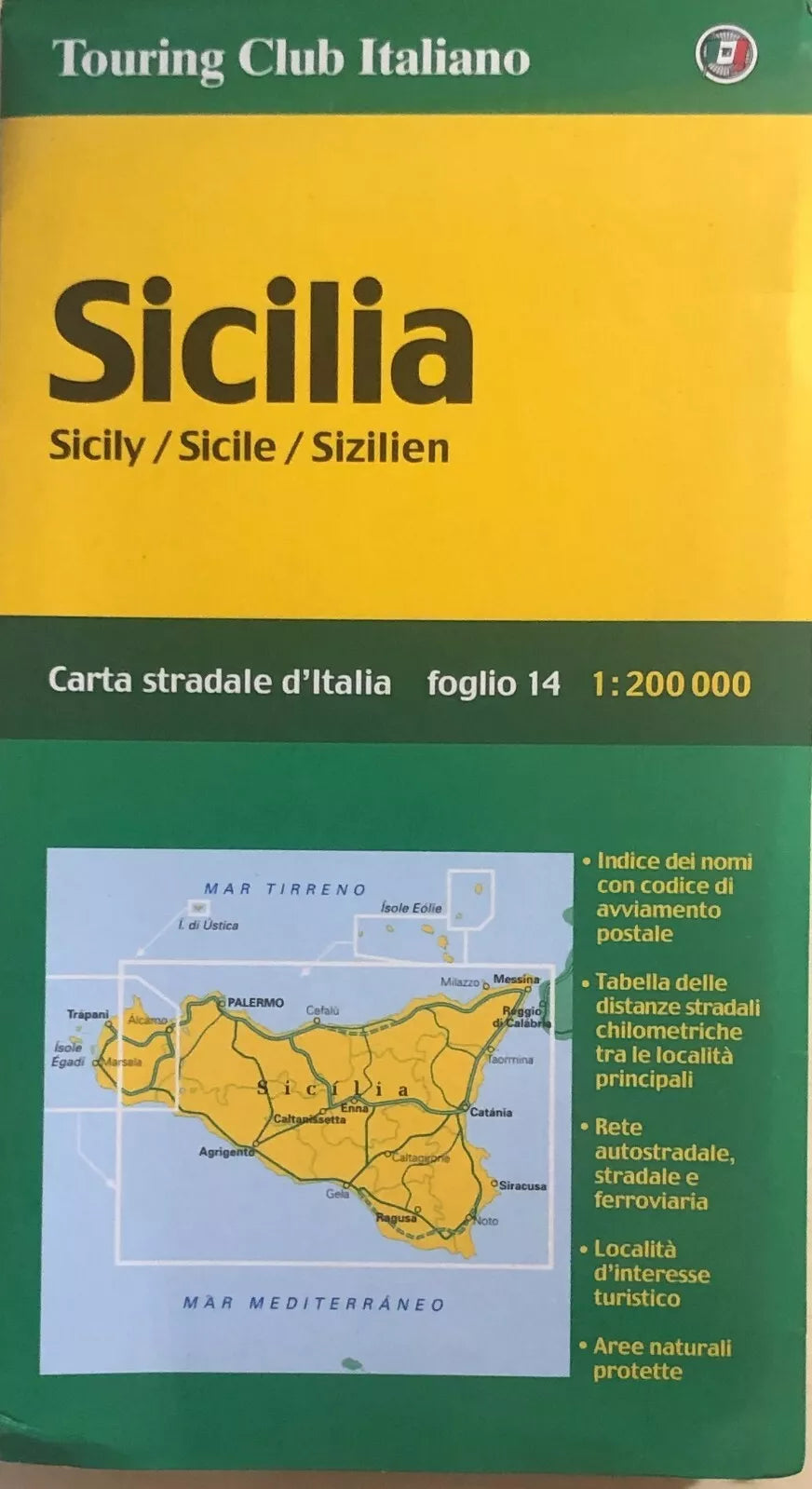 Sicilia, Carta stradale d’Italia di Aa.vv., 2005, Touring Club Italiano