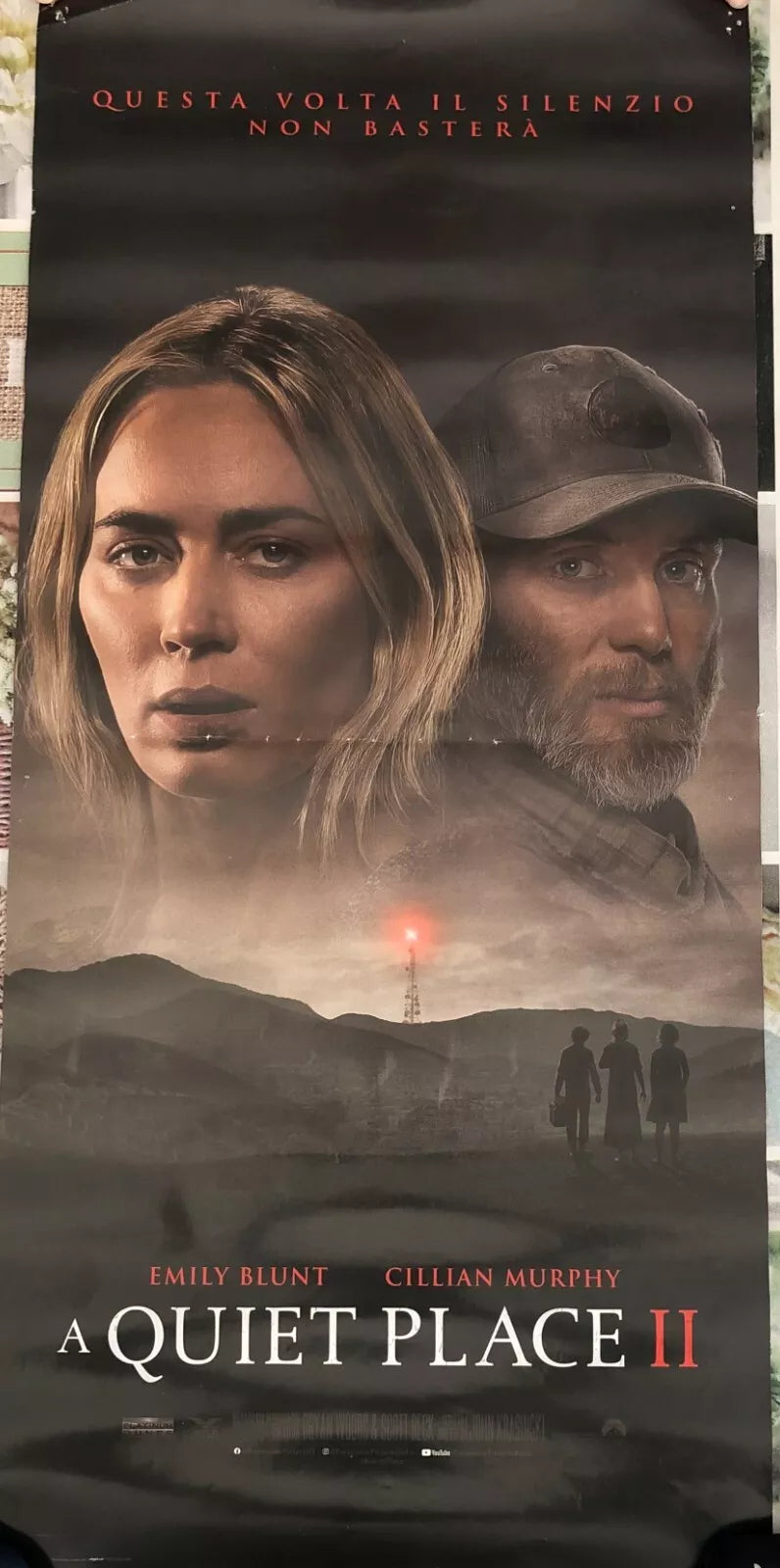 Poster locandina A quiet place 2 33x70 cm ORIGINALE da cinema 2021 di John Krasi