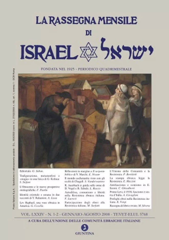 La rassegna mensile di Israel VOL LXXIV 1