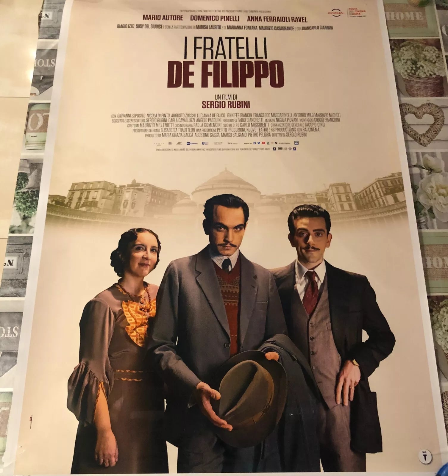 Poster locandina I fratelli De Filippo 100x70 cm ORIGINALE da cinema 2021 di Ser