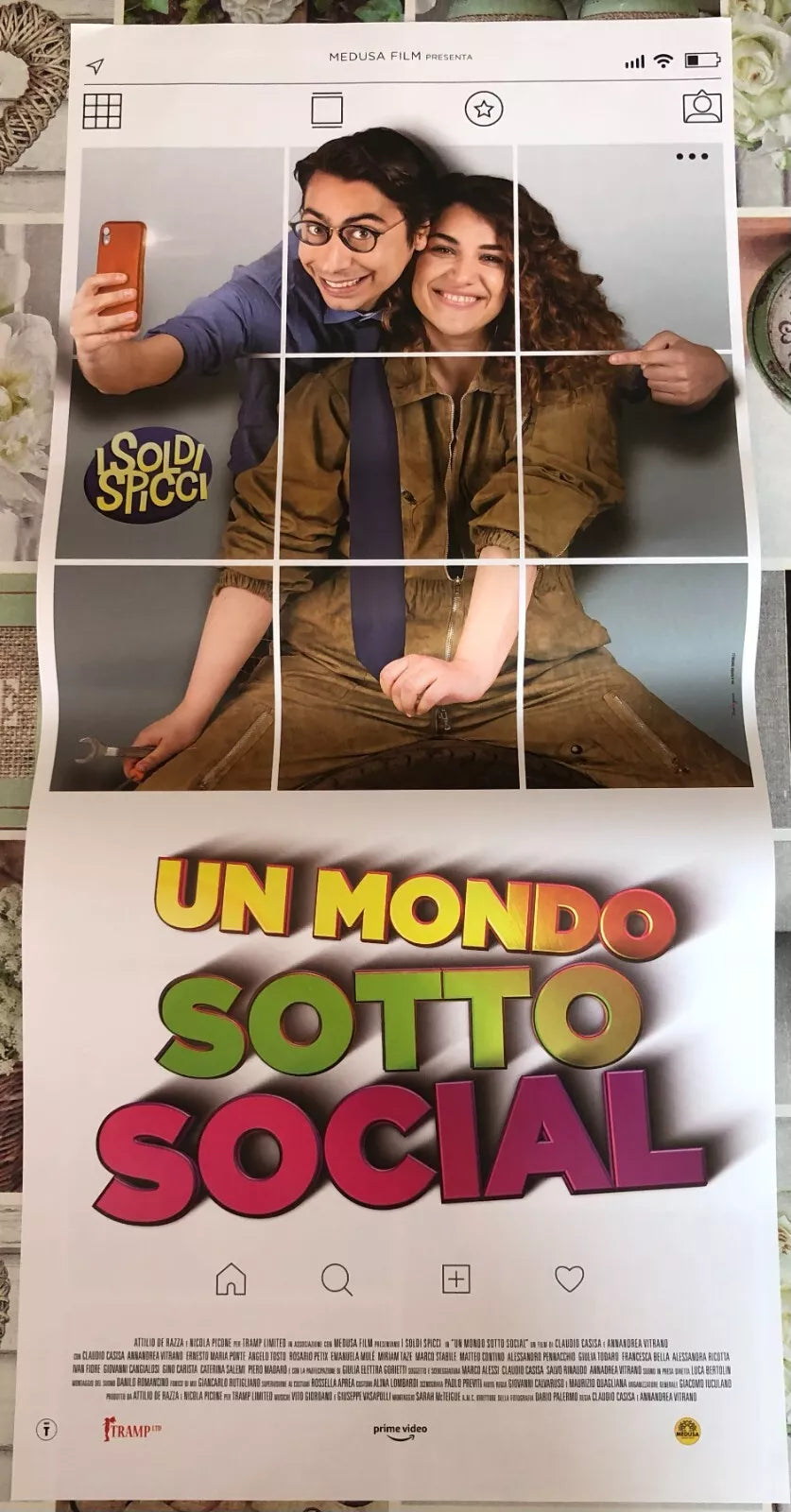 Poster locandina Un mondo sotto social 33x70 cm ORIGINALE da cinema 2022 di I So