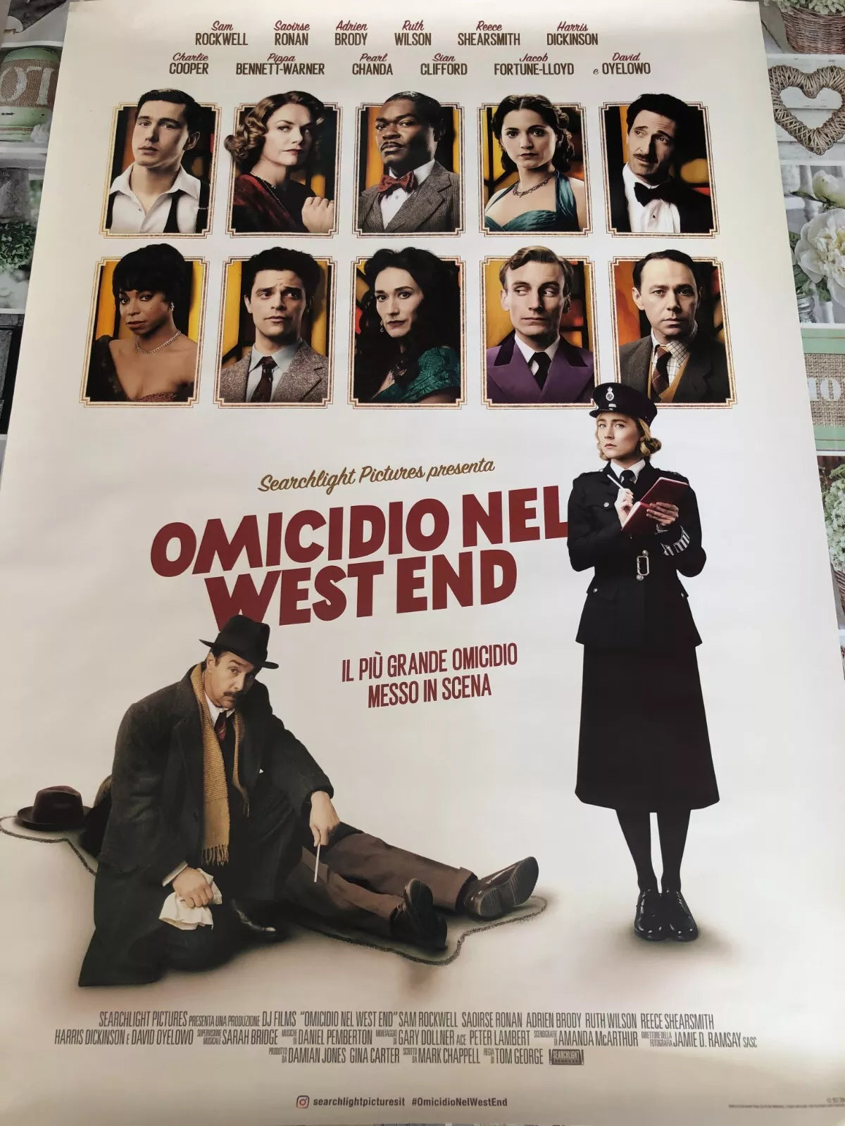 Poster locandina Omicidio nel West End 100x70 cm ORIGINALE da cinema 2022 di Tom