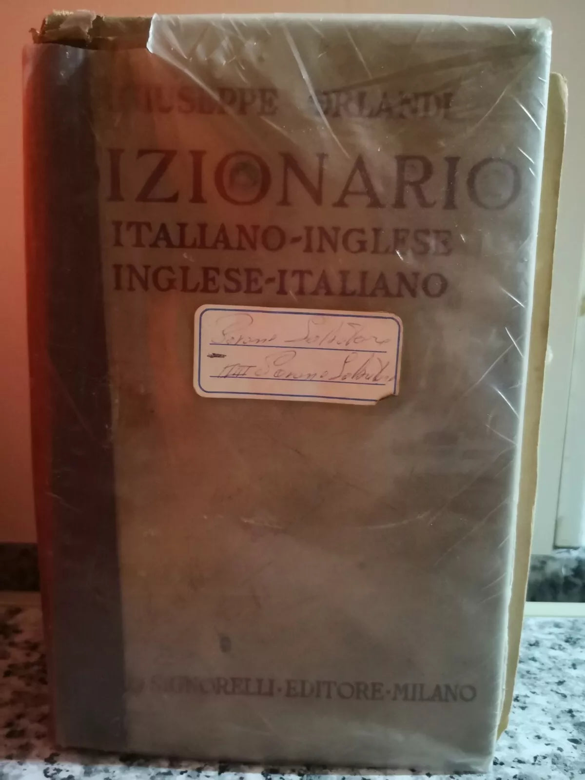 Dizionario Italiano- Inglese, Inglese- italiano di Giuseppe Orlandi,1964, -F