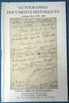 Autographes Documents Historiques. Calogue Hiver 1999 - 2000 - J.-E. Raux - L