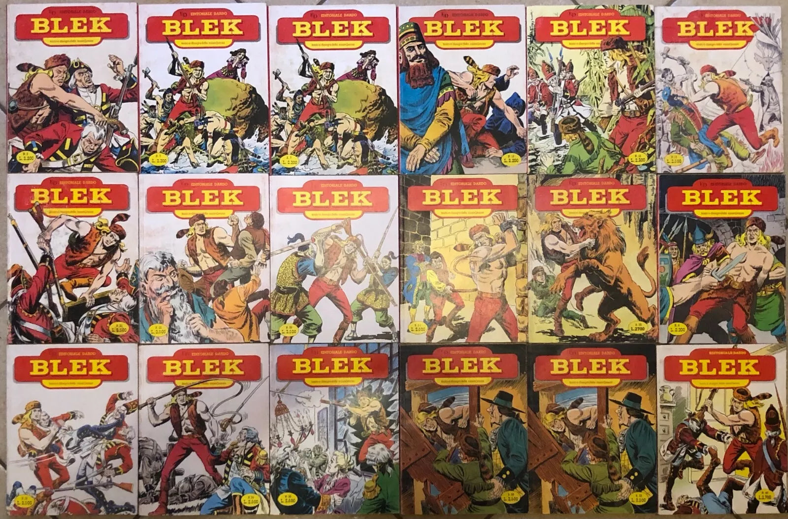 Lotto 18 fumetti Blek di Ellegesse, Editoriale Dardo