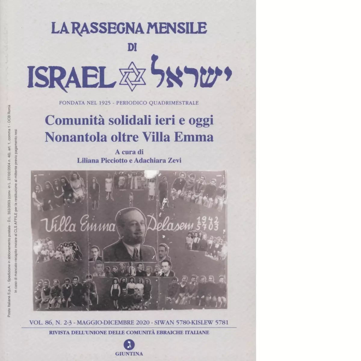 La rassegna mensile di Israel vol 86 2