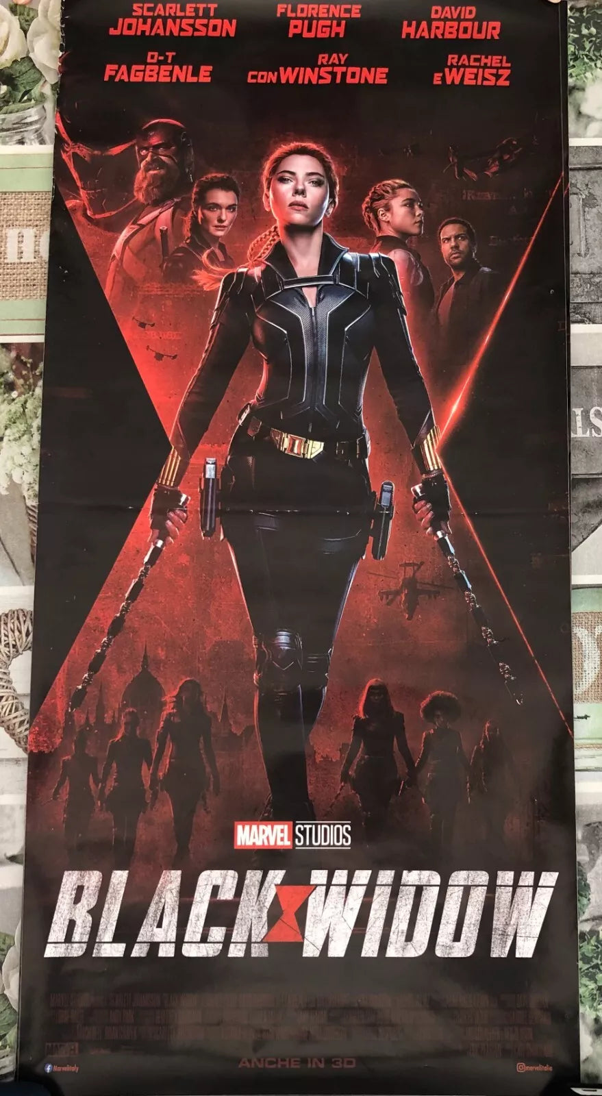 Poster locandina Black Widow 33x70 cm ORIGINALE da cinema 2021 di Cate Shortland