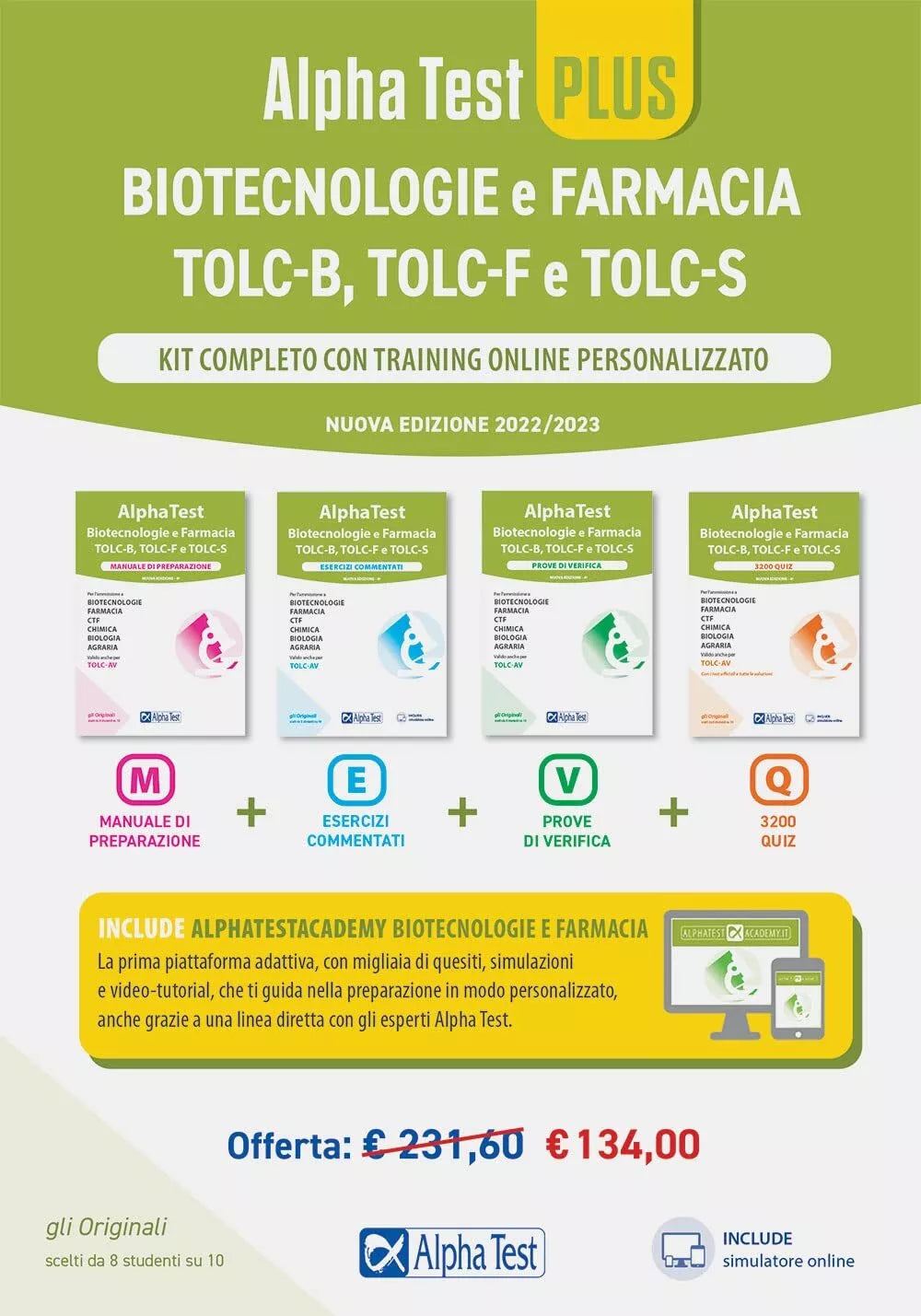 Alpha Test PLUS Biotecnologie e Farmacia TOLC