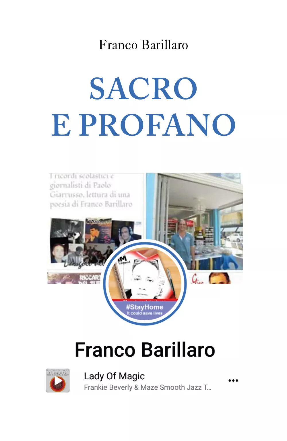 Sacro e profano di Franco Barillaro, 2020, Youcanprint