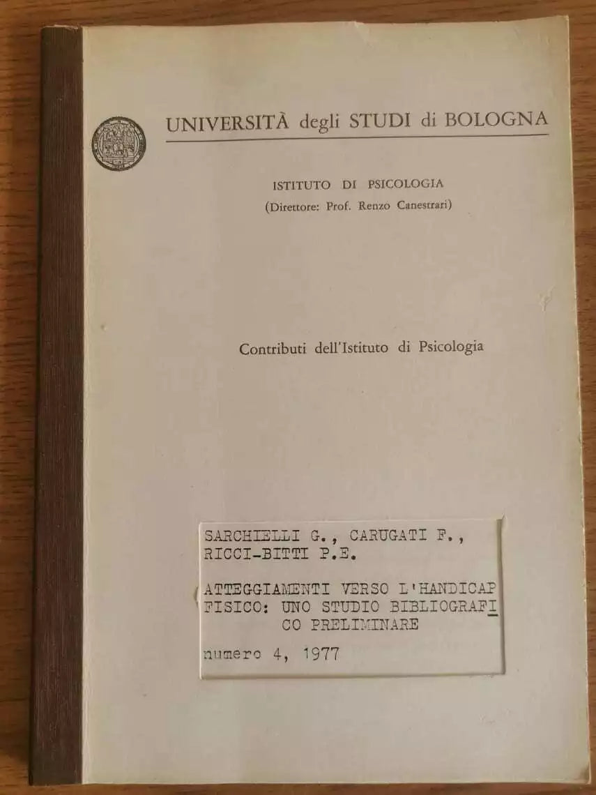 Atteggiamenti verso l handicap fisico - 1977 - AR