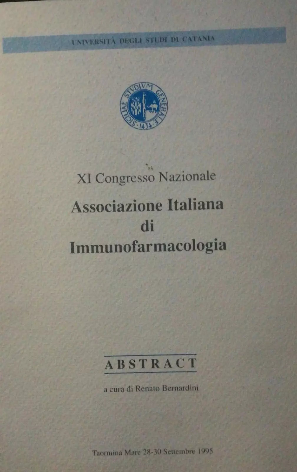 XI Congresso Nazionale - Associazione Italiana di Immufarmacologia di Bernardin