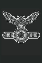 Time Is Moving: Gufo con orologio Il tempo scorre Steampunk Illustrazione Regali
