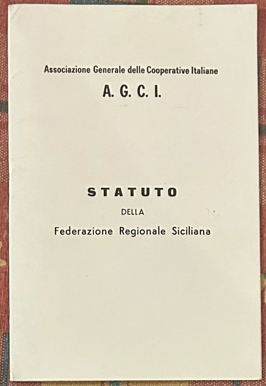 Statuto della Federazione Regionale Siciliana di Aa vv
