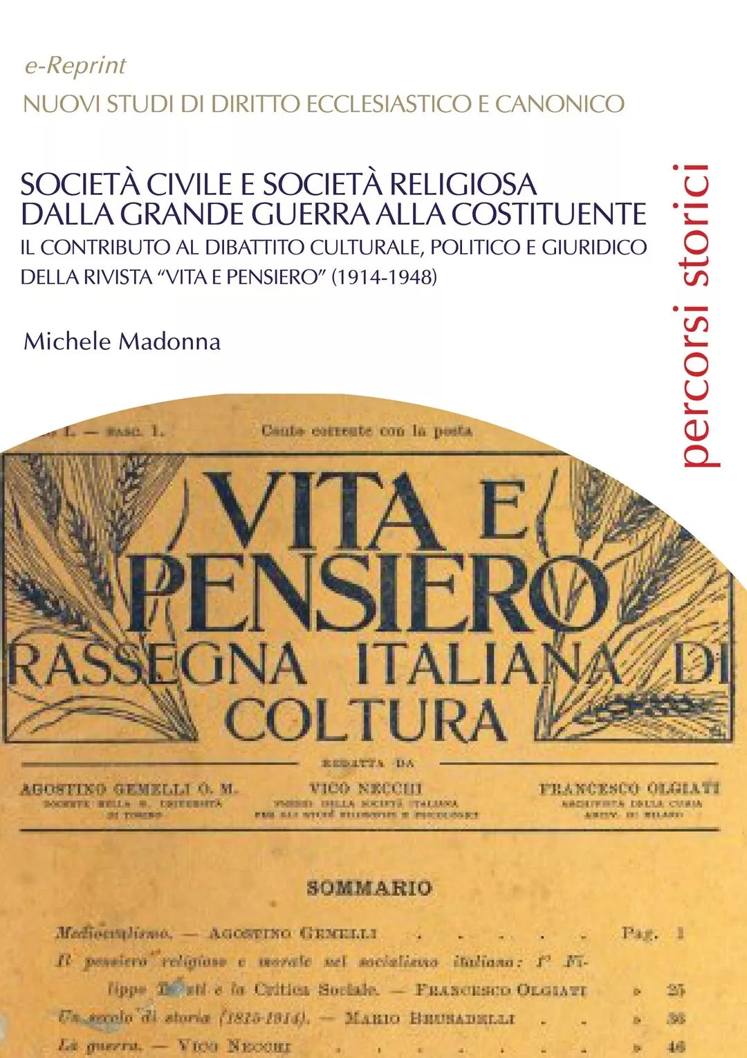 Societa civile e Societa religiosa dalla Grande Guerra alla Costituente. 2020
