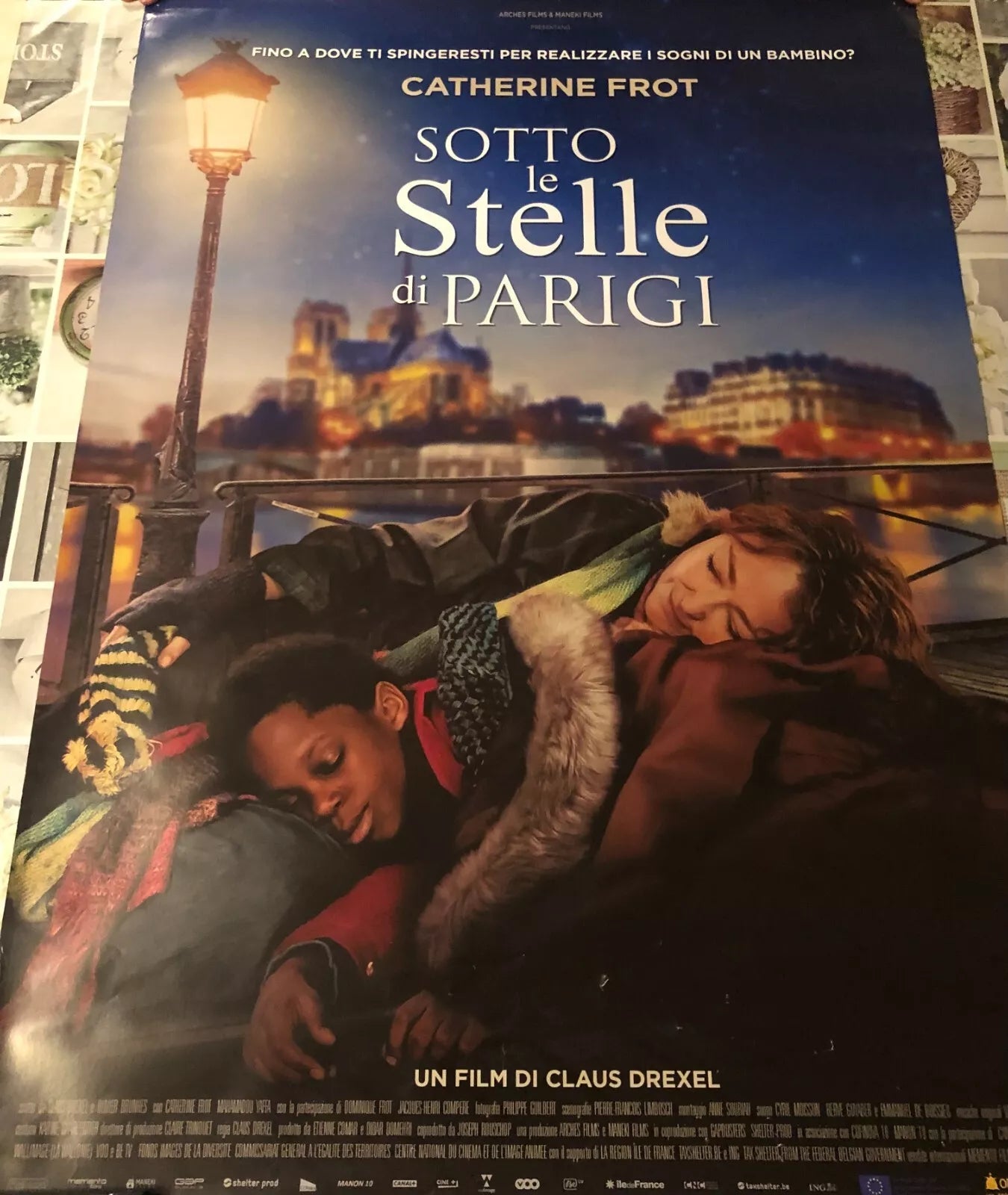 Poster locandina Sotto le stelle di Parigi 100x70 cm ORIGINALE da cinema 2020 d