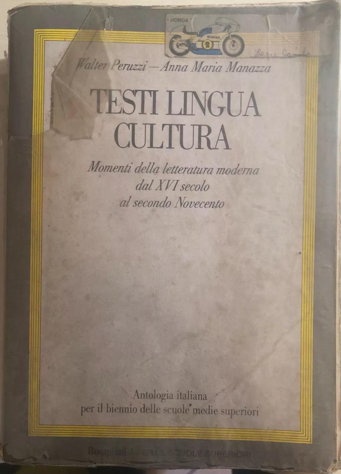Testi lingua cultura di Peruzzi-manazza, 1987, Bompiani
