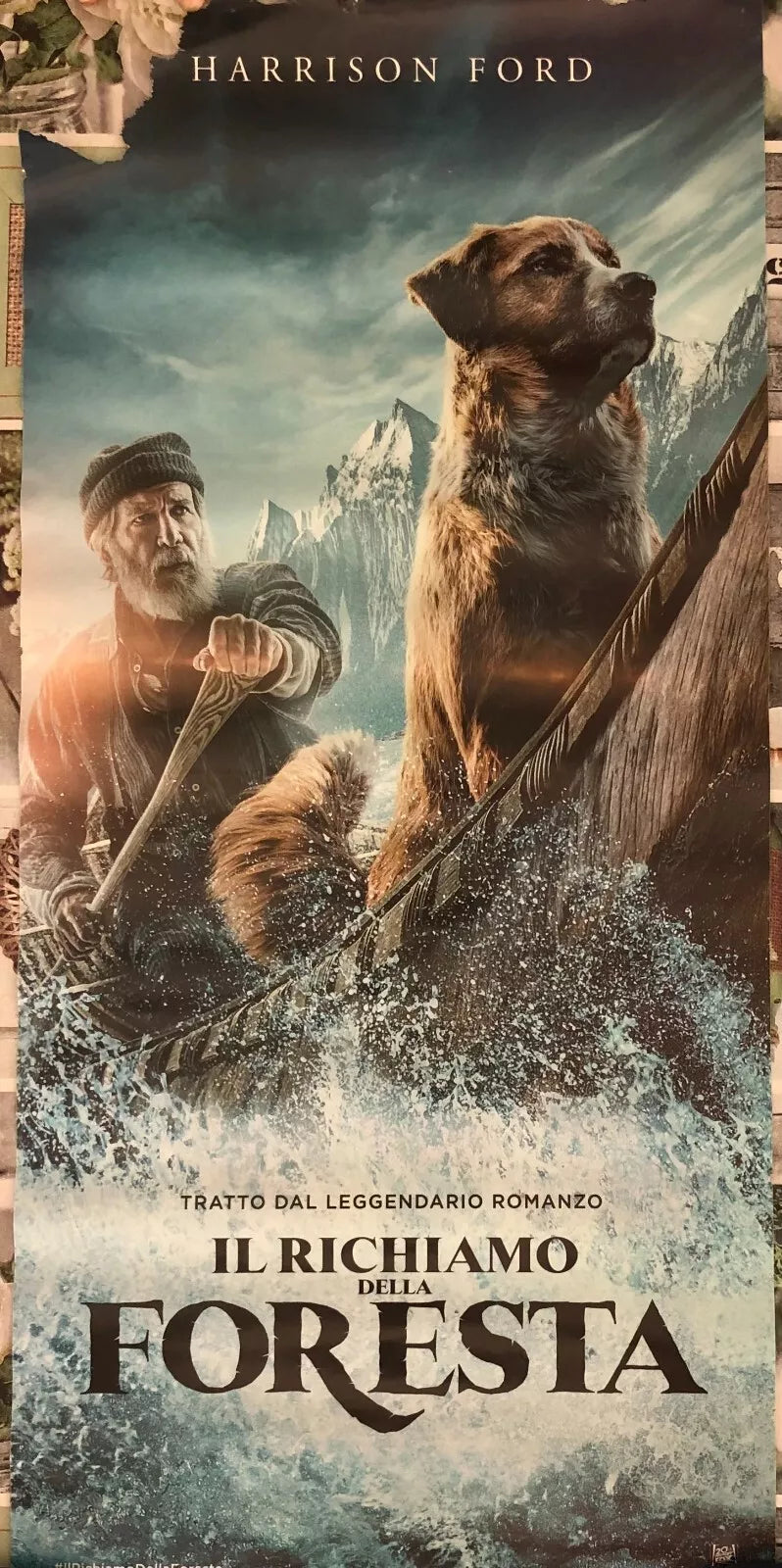 Poster locandina Il richiamo della foresta 33x70 cm ORIGINALE da cinema 2020 di