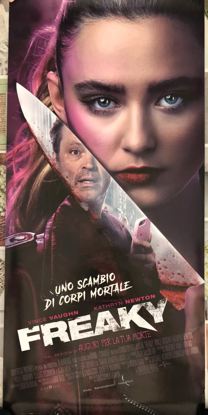 Poster locandina Freaky 33x70 cm ORIGINALE da cinema 2020 di Christopher Landon