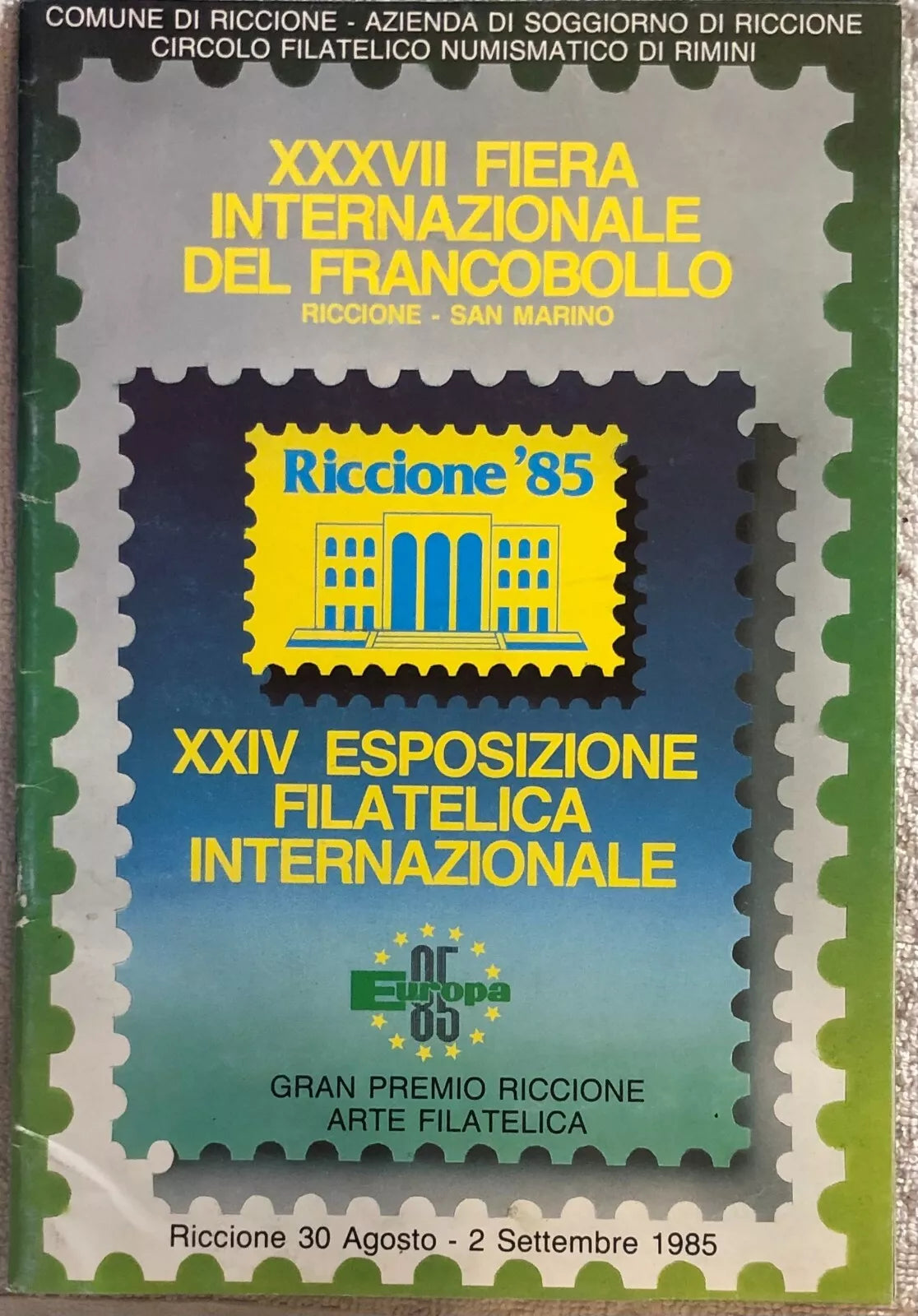 XXXVII fiera internazionale del francobollo di Aa.vv., 1985, Comune Di Riccion